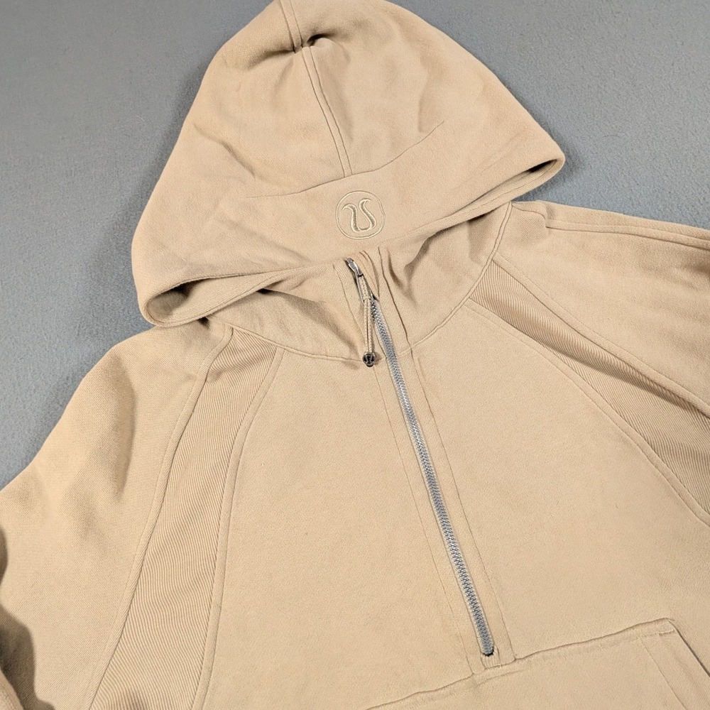 Lululemon Scuba Oversized Half-Zip Hoodie Womens XL/XXL Neutral LW3DM4S Cropped